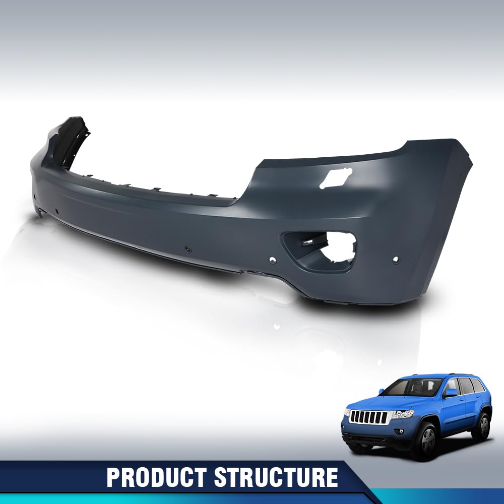 PIT66 Front Upper Bumper Cover Fit Jeep Grand Cherokee 2011-2013 Primed