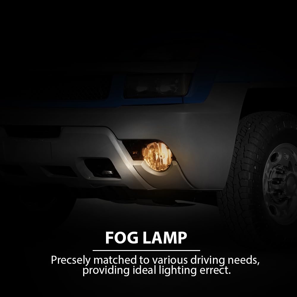 PIT66 Fog Lights Fit 2002 2003 2004 2005 2006 Chevy Avalanche Pickup Truck