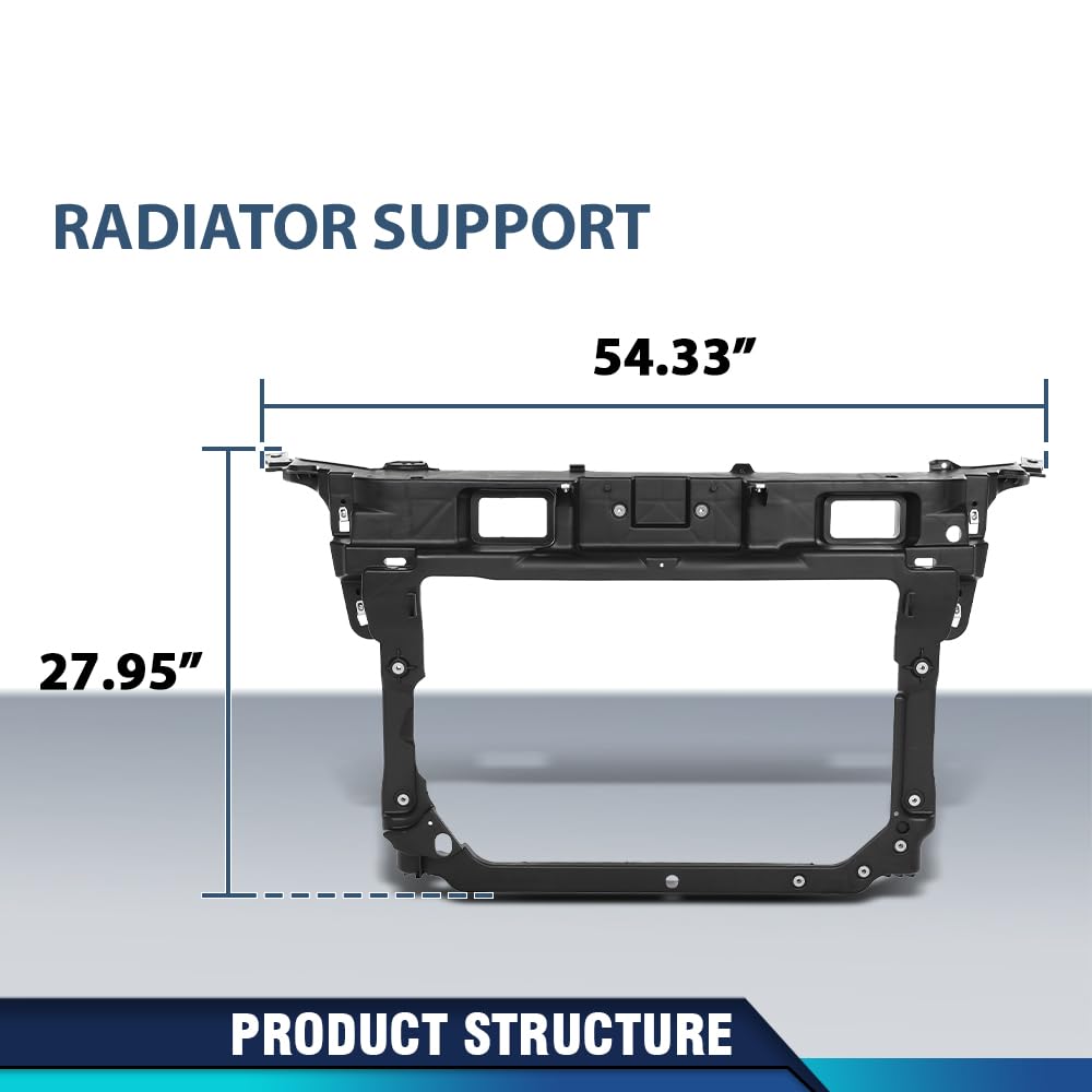 PIT66 Front Radiator Support Compatible with Ford Edge 2011 2012 2013 2014 CT4Z16138C, FO1225230 Black