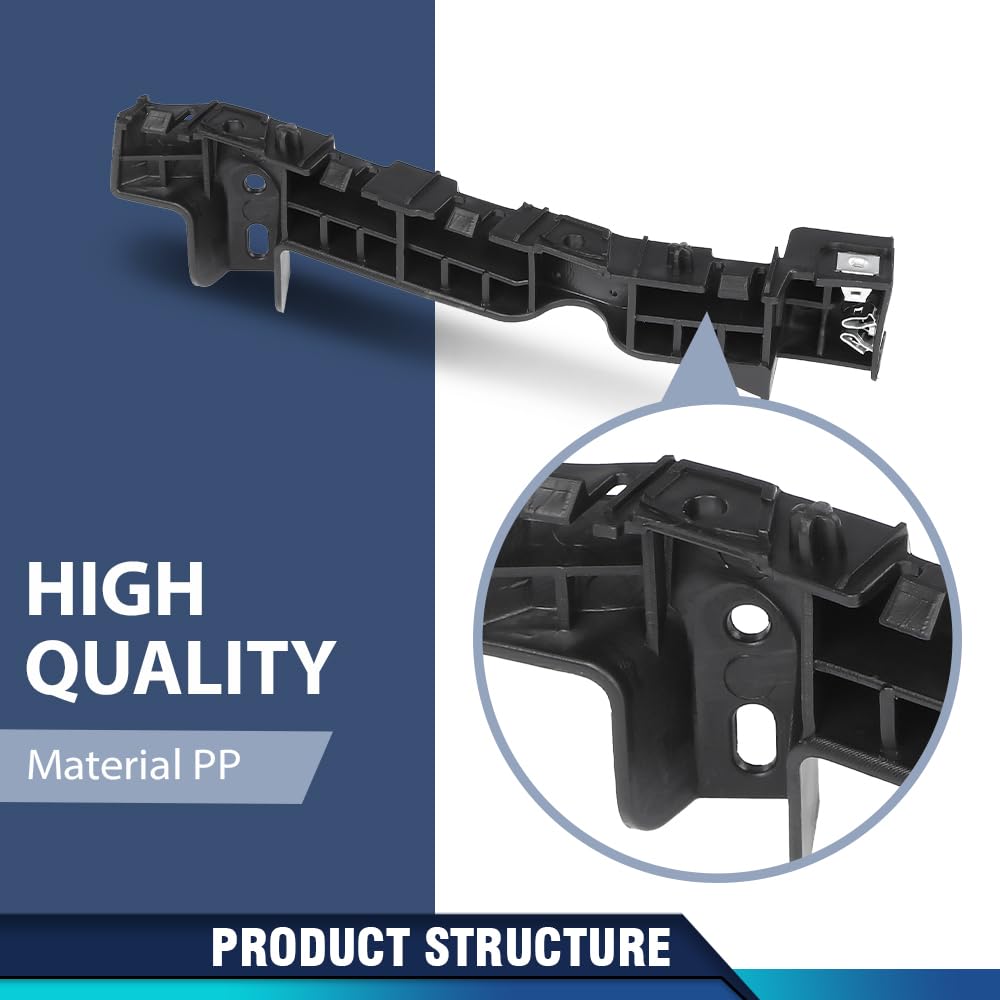 PIT66 Front Left Driver Bumper Bracket, GM1042186 Black