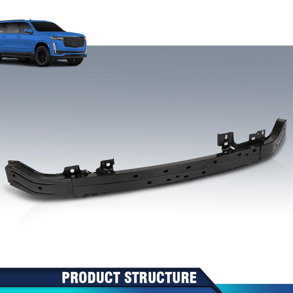 PIT66 Front Bumper Reinforcement, GM1006708 Black Steel
