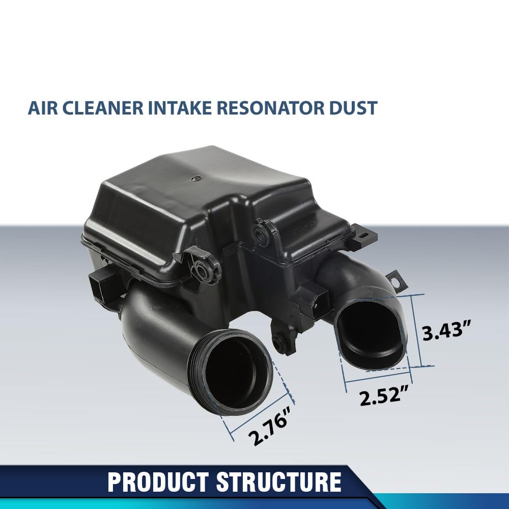 PIT66 Air Cleaner Intake Resonator Compatible with Hyundai Elantra Sedan Non-Sport 2.0L 2017-2020 28220-F2000, 28220F2000 Black