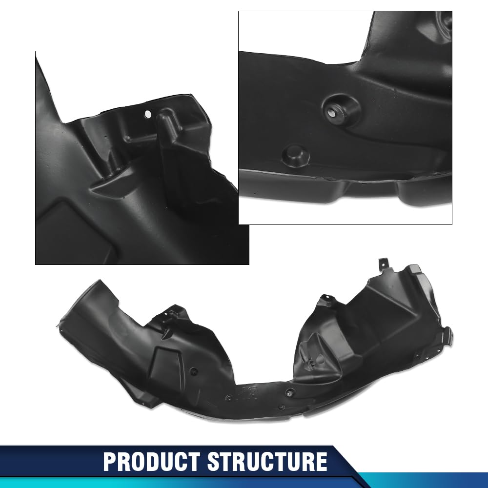 PIT66 Fender Liner Front Driver and Passenger Side Compatible with Ford Mustang 2015-2017 FO1249165 FO1248165 FR3Z16102A FR3Z16103A