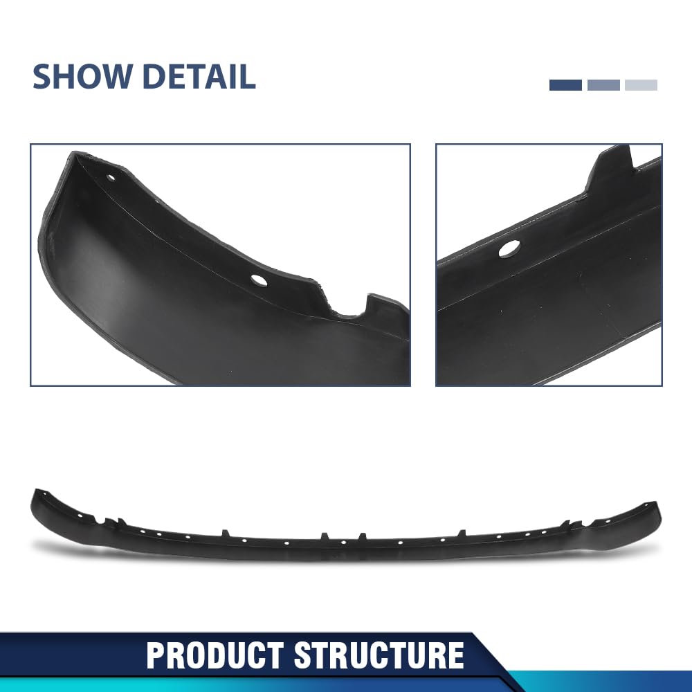 PIT66 Front Bumper Cover Grille Valance, Black PP
