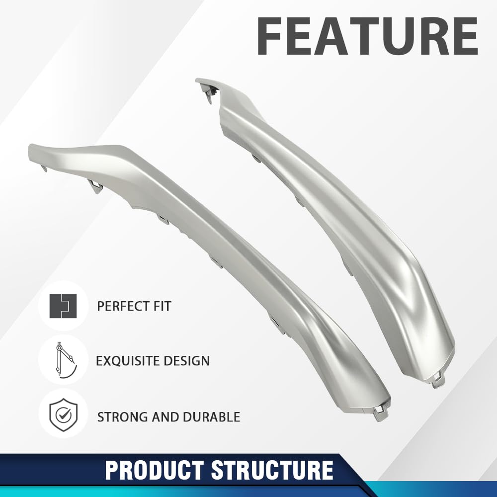 PIT66 Front Bumper Side Lower Molding Trim Set Driver and Passenger Side Compatible with Toyota Camry XSE SE 2021-2023 5312406260 5312306190 TO1046115 TO1047115 Silver
