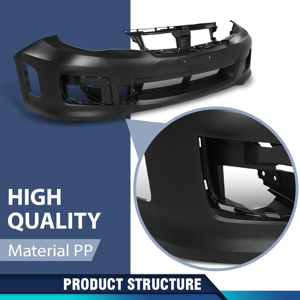 PIT66 Front Bumper Cover Primed Compatible with Su.baru Impreza (submodel: WRX, WRX Limited, WRX Premium, WRX STI, WRX STI Limited) 2011-2014 57704FG113, SU1000167 Black PP