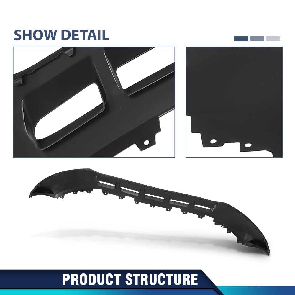 PIT66 Air Dam Deflector Lower Valance Apron Compatible with Audi Q5 2013-2017 / SQ5 2014-2017, Fit for Models Without S-Line Package 8R0807061FGRU, AU1093101 PP Plastic