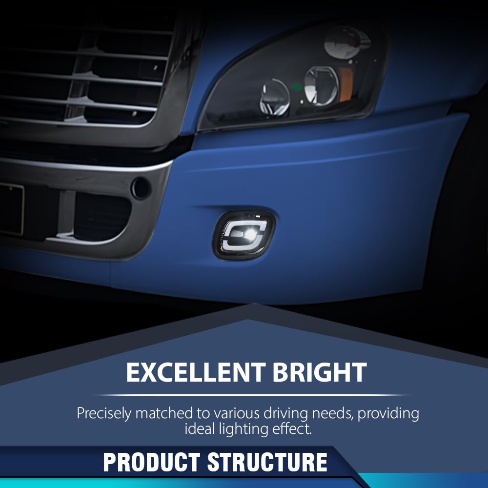 PIT66 LED Fog Lights Compatible with Freightliner Cascadia 2008-2017