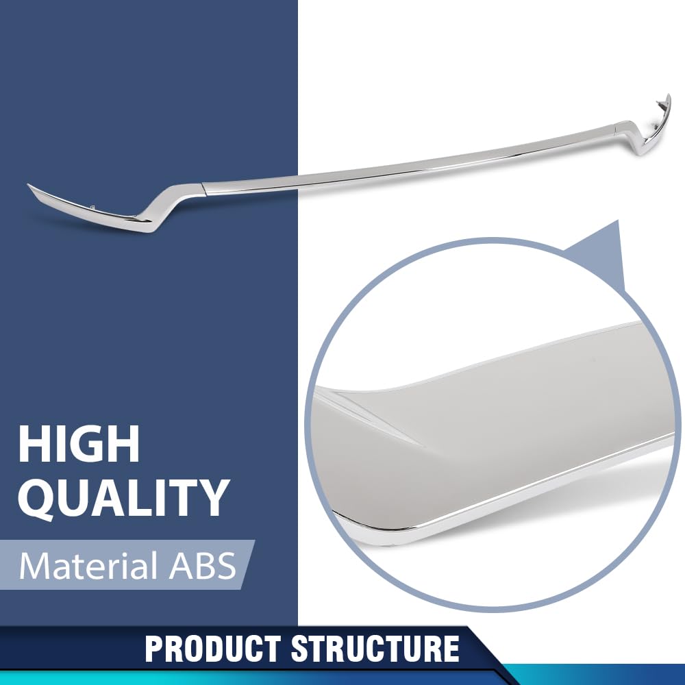 PIT66 3 PCS Front Lower Bumper Trim Moldings Left & Right & Center