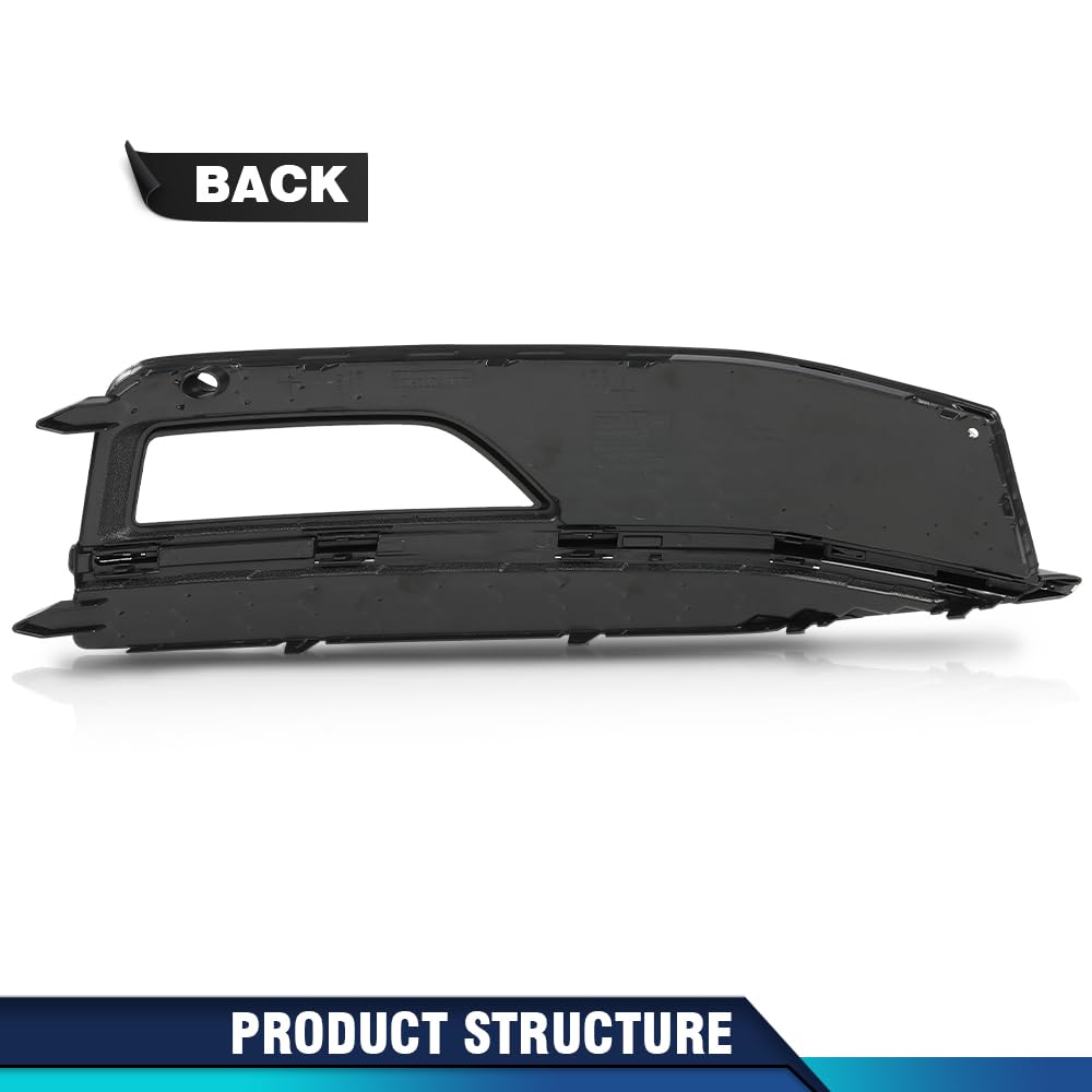 PIT66 Front Bumper Fog Light Cover Grille Left Driver Side, Chrome