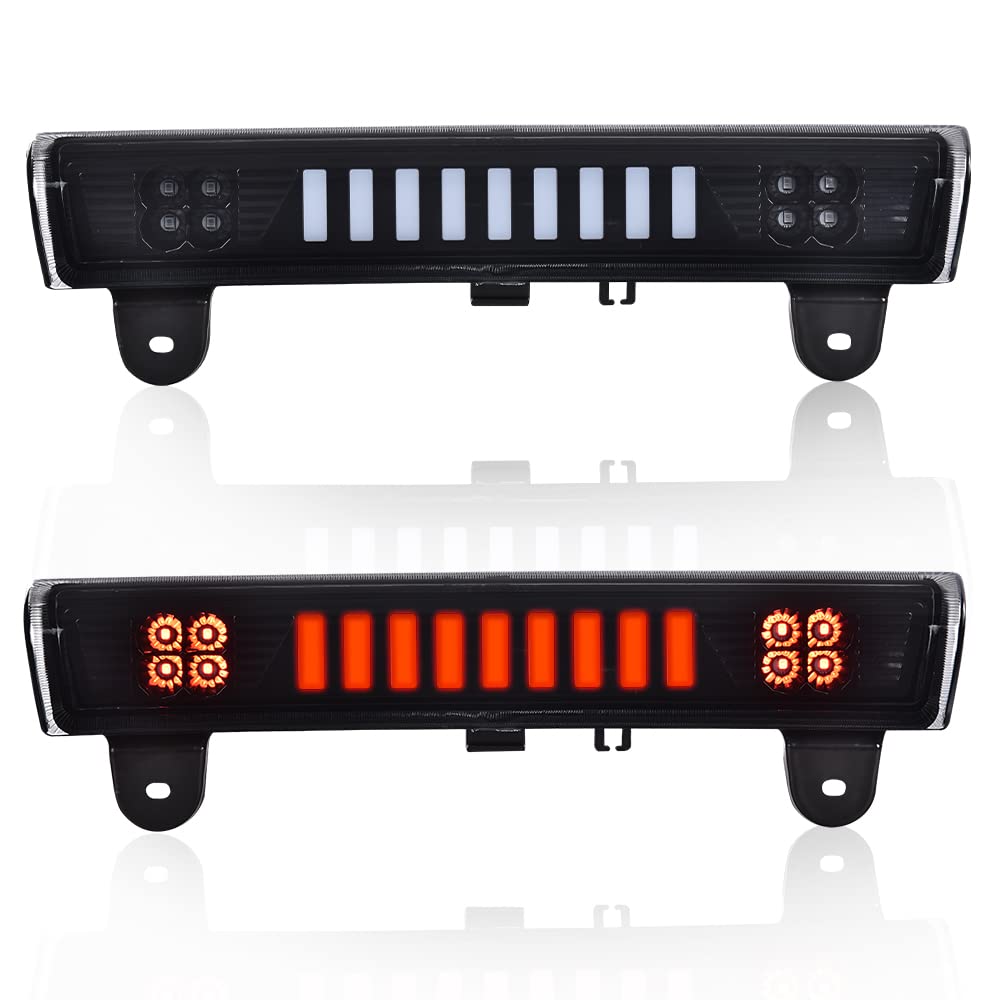 PIT66 LED 3rd Brake Light, Compatible with 2000-2006 Chevy Suburban 1500 2500 Tahoe/2000-2006 GMC Yukon/2000-2006 GMC Yukon XL 1500 2500 High Mount Stop Lamp Smoky Lens Black Housing