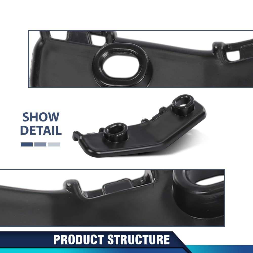 PIT66 Front Bumper Bracket Retainer Black Pair Fit BMW X1 2016-2022