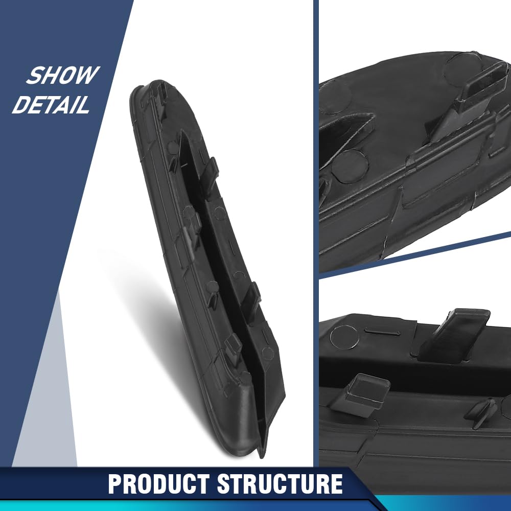 PIT66 Front Driver & Passenger Side Headlight Lower Molding Trim Bumper Trims Compatible with Buick Encore Sport Touring 2016 Fit Buick Encore 2013-2016 Black 95235063, 95235062, GM1047107, GM1046107