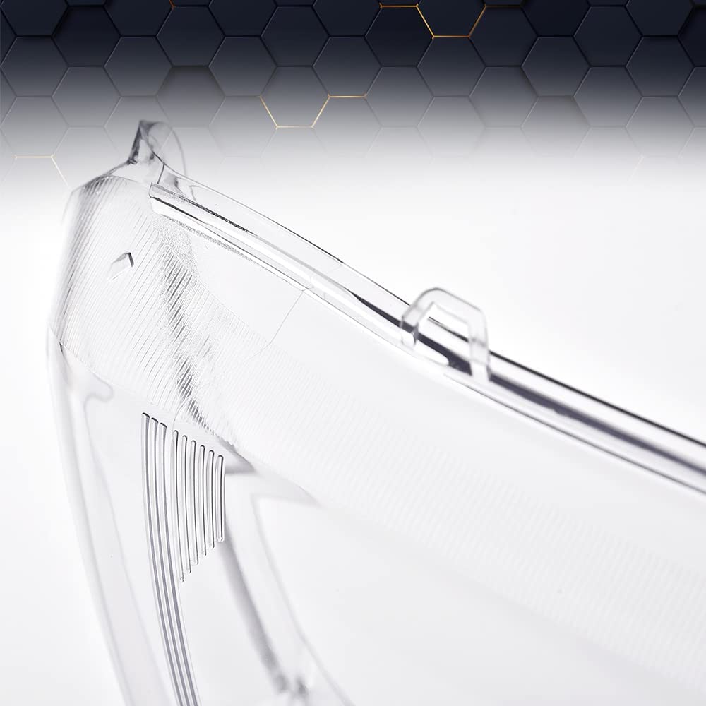 PIT66 Headlight Lens Cover Compatible with Chevy Silverado 2003-2007 Clear
