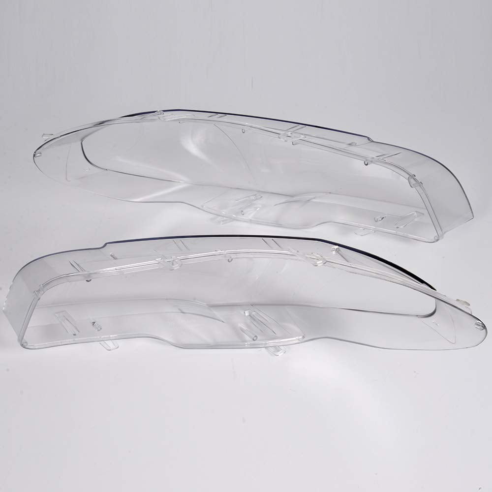 PIT66 2PCS Clear Headlight Headlamp Lens Cover Compatible with 07-12 BMW X5 E70
