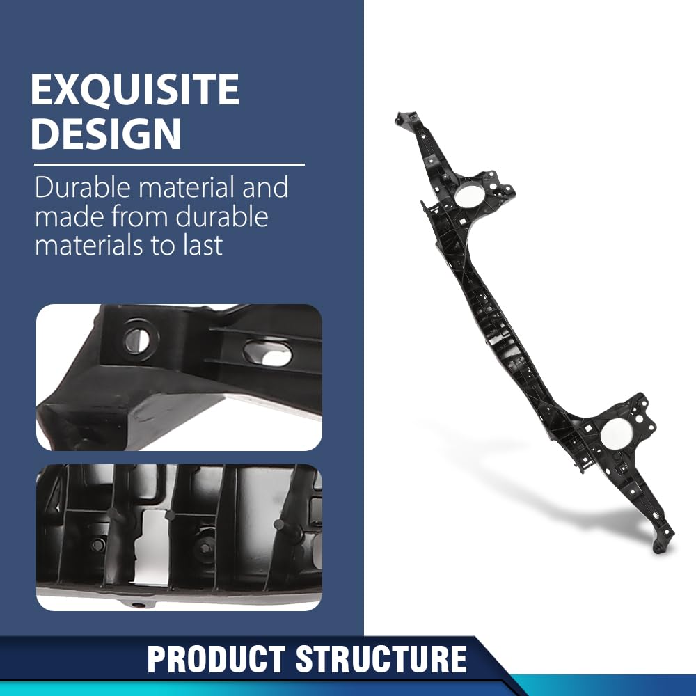 PIT66 Upper Radiator Support Core Compatible with Porsche Cayenne 2011-2018 95850559402, PO1225100 Black PP