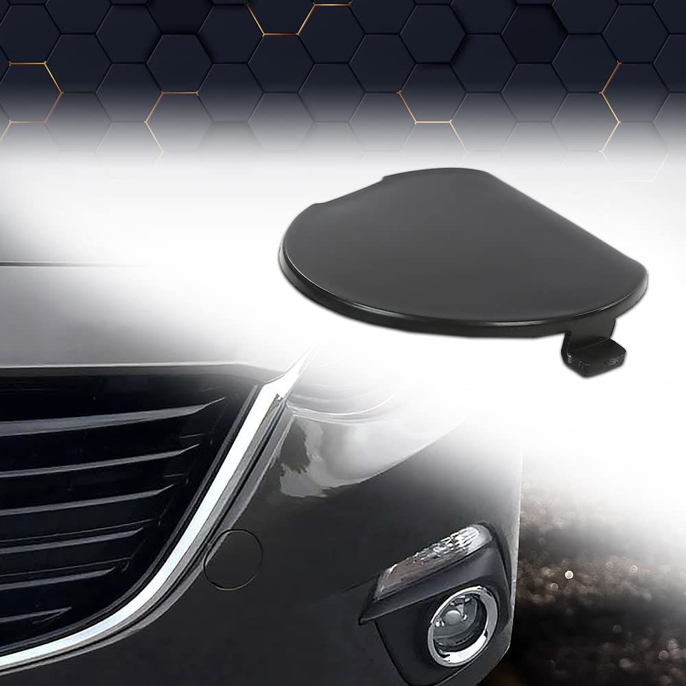 PIT66 Front Bumper Bracket Tow Hook Cover Compatible with 2014-2016 Mazda 3