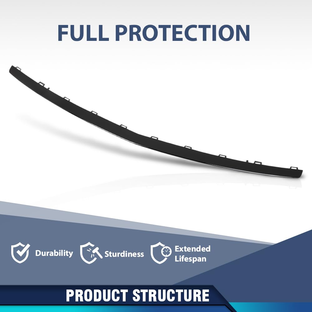 PIT66 Front Bumper Molding Trim, MB1044133 Glossy Black