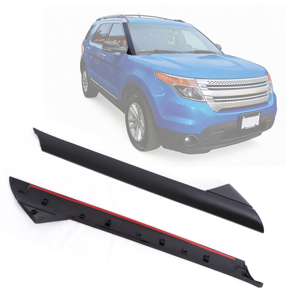 PIT66 Windshield Outer Trim Molding Pillar Fit Ford Explorer 2011-2019