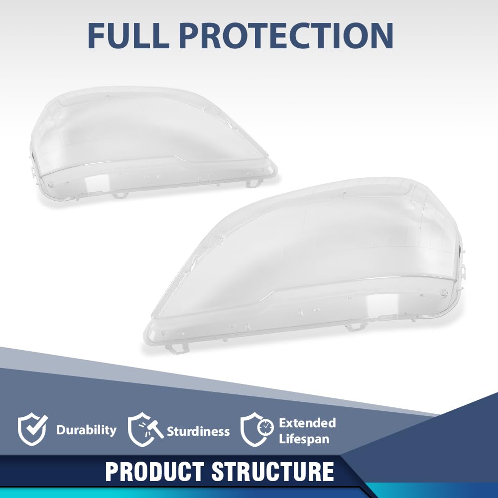 PIT66 Front Headlight Lens Headlamp Covers Left & Right Pair, Headlamp Lens