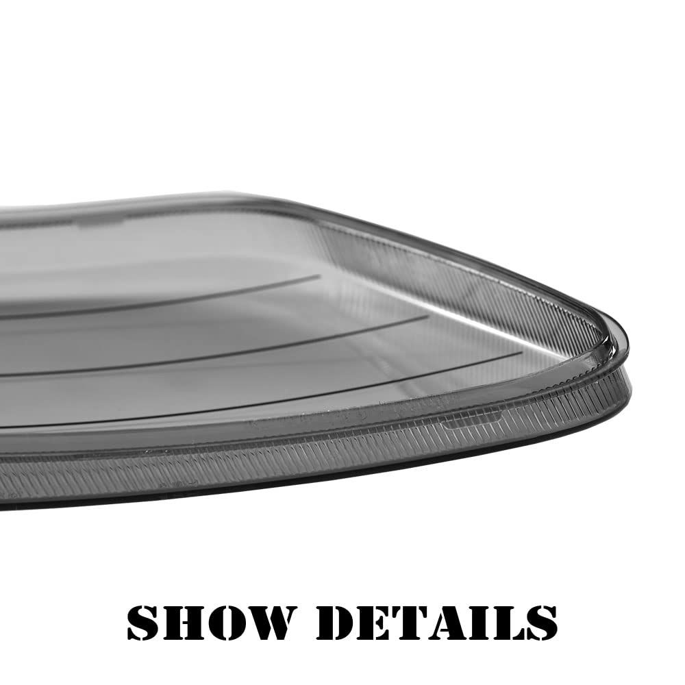PIT66 Headlight Lens Cover, Compatible with 1997-2004 Ford F150 Expedition Smoky