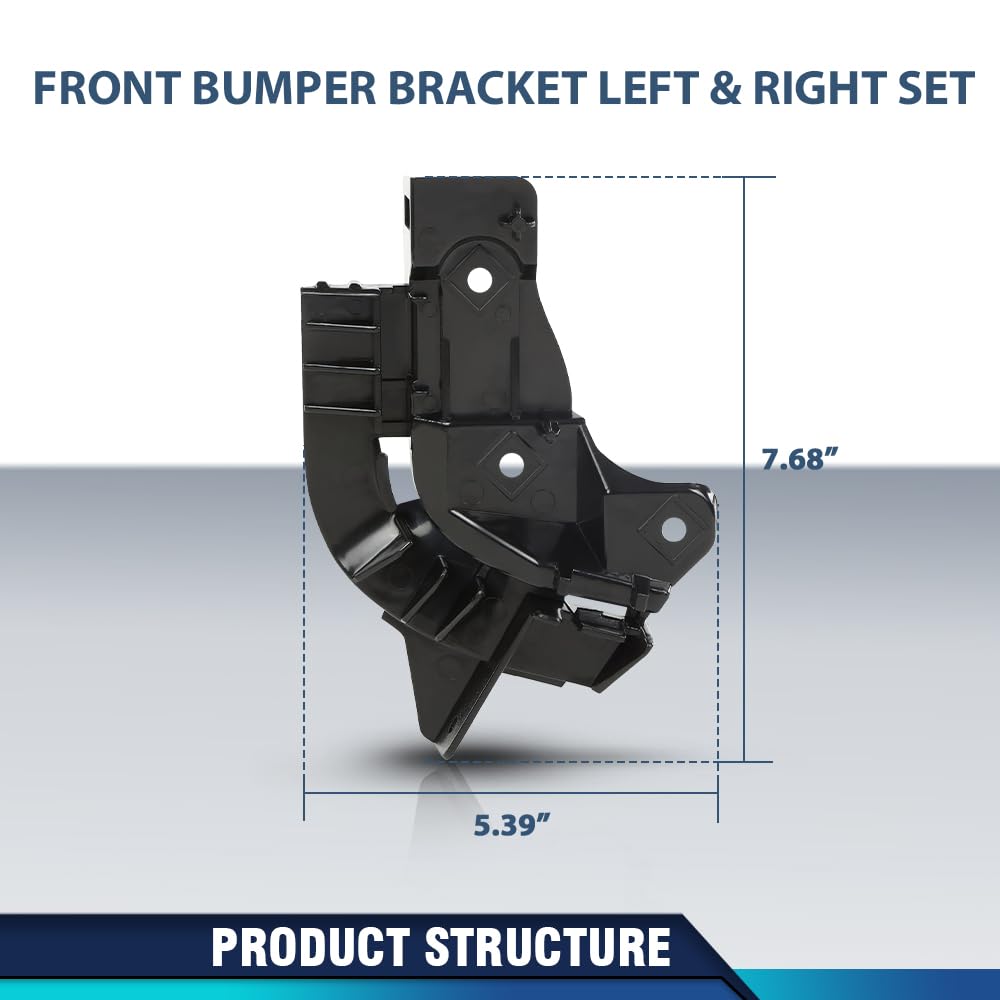 PIT66 Front Bumper Bracket Pair, LR011467, LR011577 Black