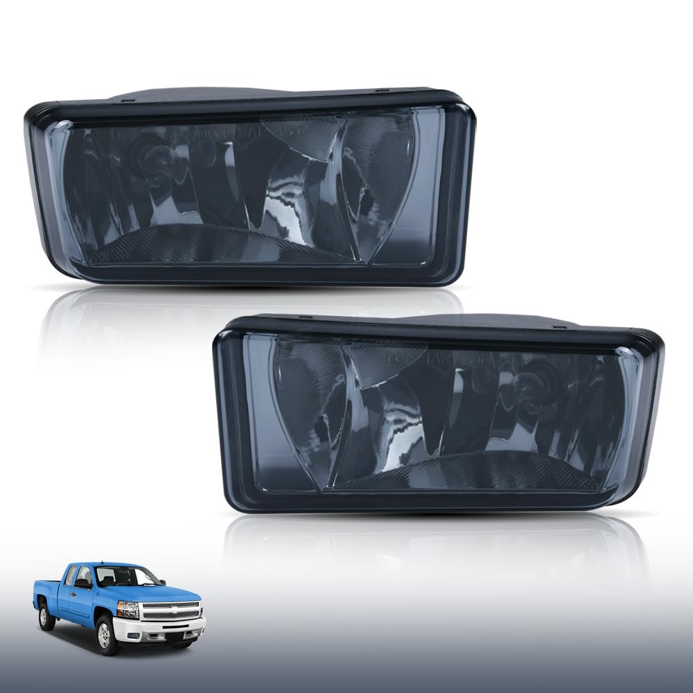 PIT66 Headlights & Fog Lights Fit 2007-2014 Chevy Silverado 1500/2500/3500