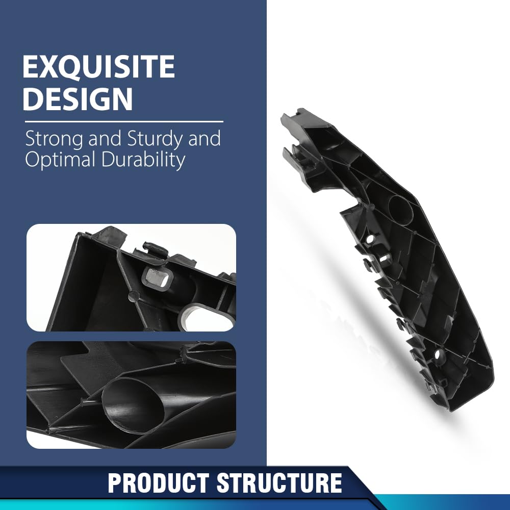 PIT66 Front Headlight Bracket Driver Left Side Compatible with Jeep Grand Cherokee 2014-2018 68223469AA, CH1042109 Black