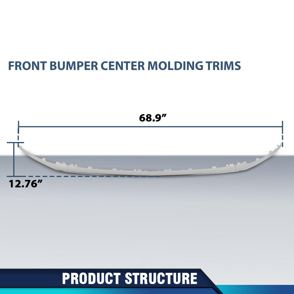 PIT66 Front Bumper Center Left & Right Molding Trims