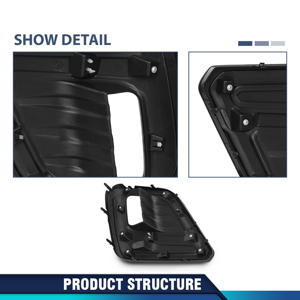 PIT66 Fog Light Cover Trim Set Front Driver and Passenger Side Compatible with Subaru Forester 2019 57731SJ140, 57731SJ150, SU1038119, SU1039119 Black
