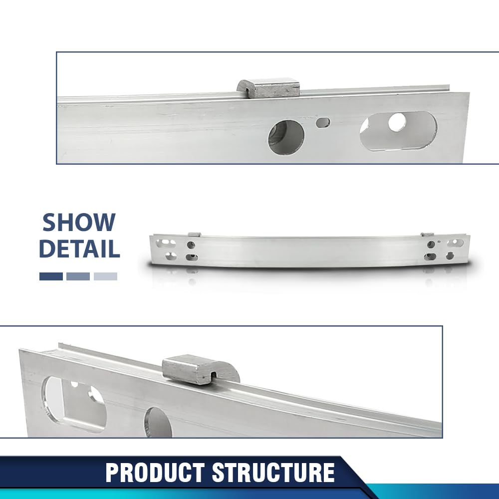 PIT66 Front Bumper Reinforcement Face Bar, TO1006221 Silver