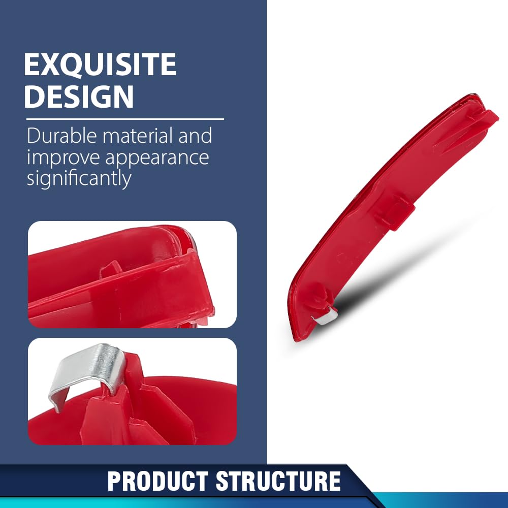PIT66 Rear Bumper Reflector Driver Left Side Compatible with BMW F15 X5 2013-2018 63 14 7 847 591, 63147847591 Red Lens