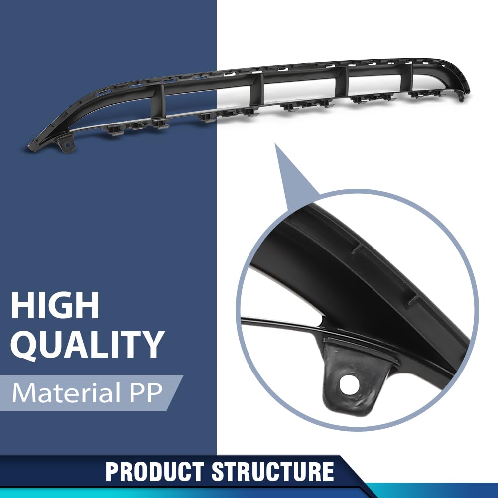 PIT66 Front Bumper Lower Center Grille Cover Black