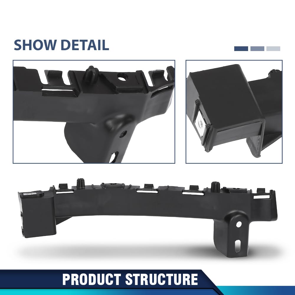 PIT66 Front Left Driver Bumper Bracket, GM1042186 Black