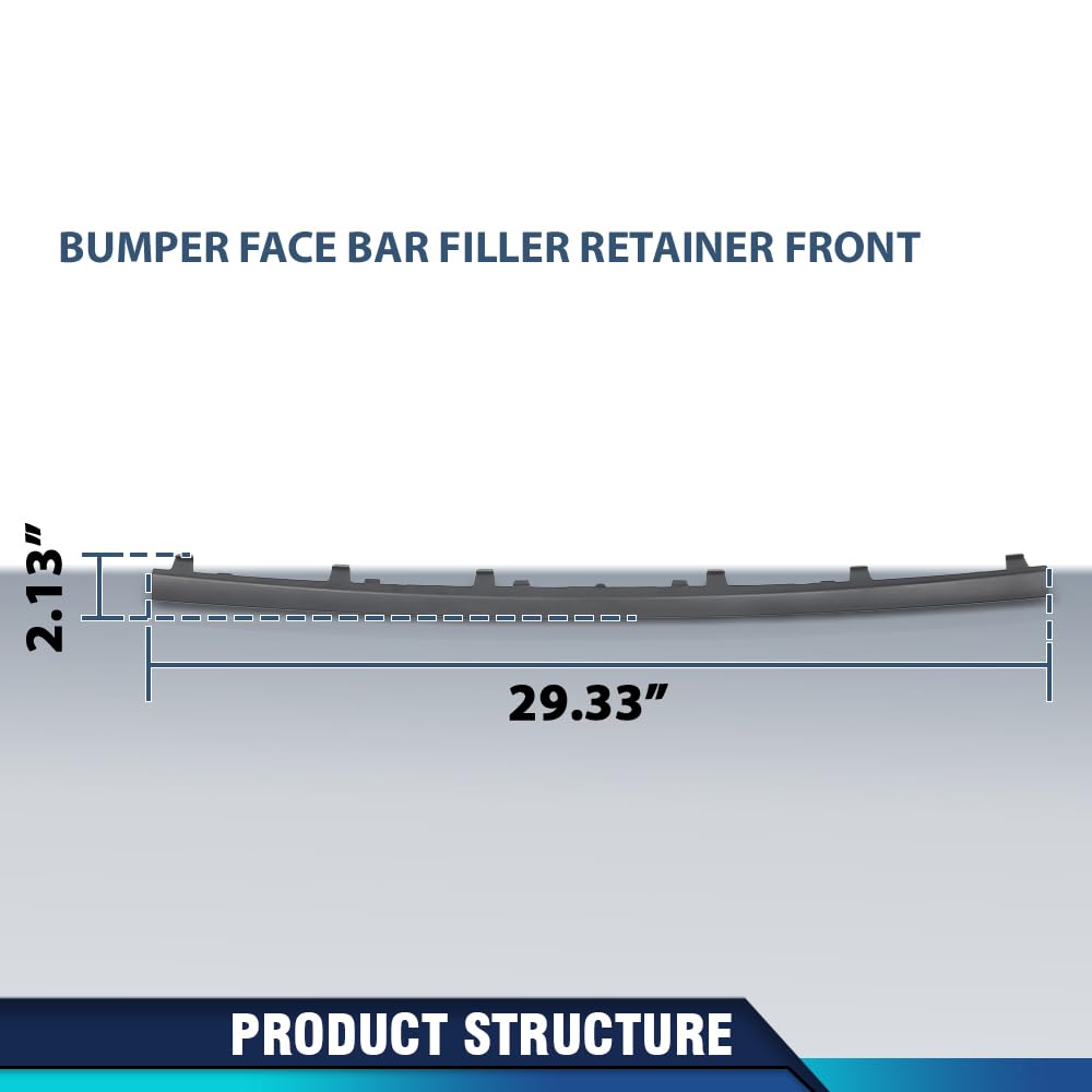 PIT66 Front Center Bumper Face Bar Filler Retainer, AU1087105 Black PP