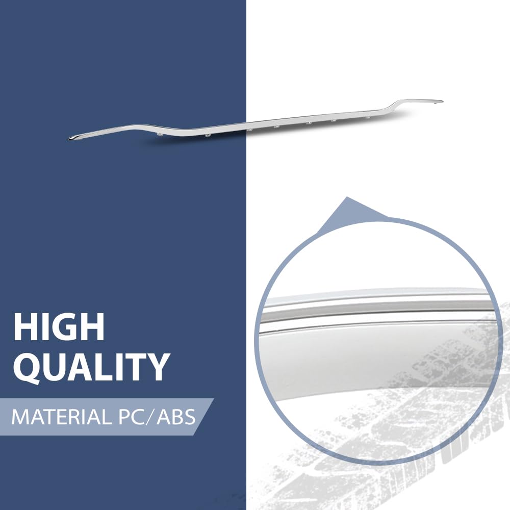 PIT66 Rear Bumper Face Bar Trim Molding, MB1144121 Silver