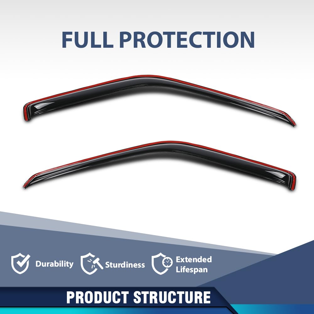PIT66 in-Channel Ventvisor Window Deflectors & Sun Visors Interior Sun Visor 2 Pcs Fit Nissan Pathfinder 1987-1990 Fit Nissan Pickup 2-Door Regular Cab 1987-1997 Smoke