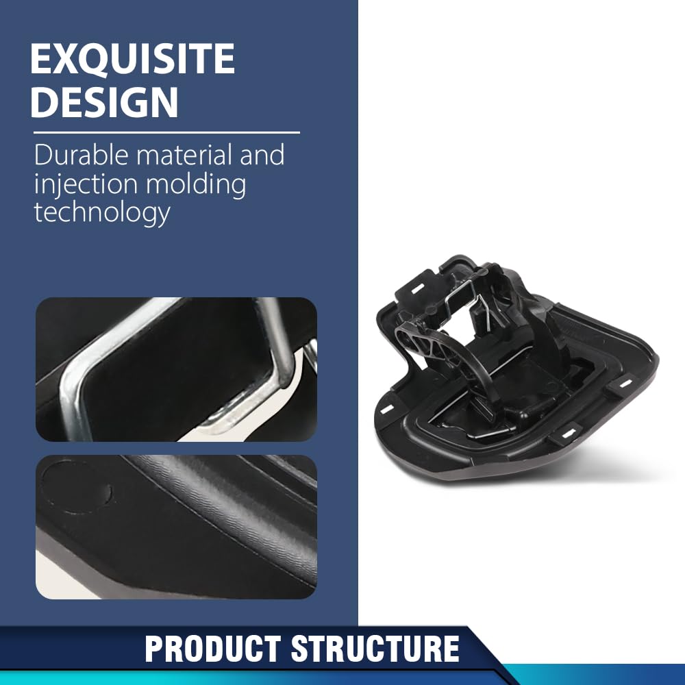 PIT66 HeadLight Washer Cover Powerwash Cap Pair Compatible with Land Rover Range Rover Evoque 2012-2017 Without autobiography LR026534, LR036197, LR027246, LR036198 Black