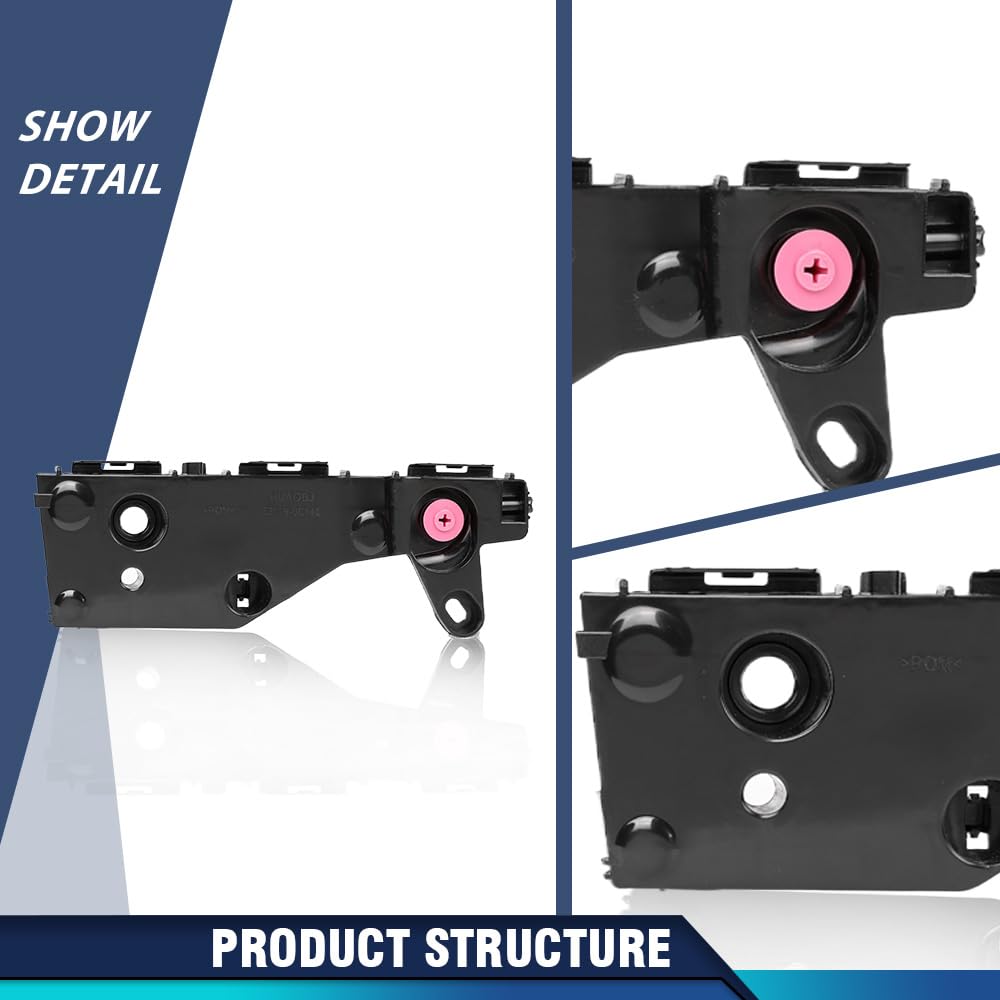 PIT66 Front Left Bumper Bracket Black Fit Toyota Tundra/Sequoia 2022-2025