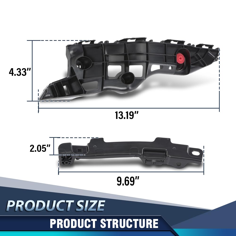 PIT66 Front Bumper Bracket Retainer Fit Toyota Highlander 2014-2019