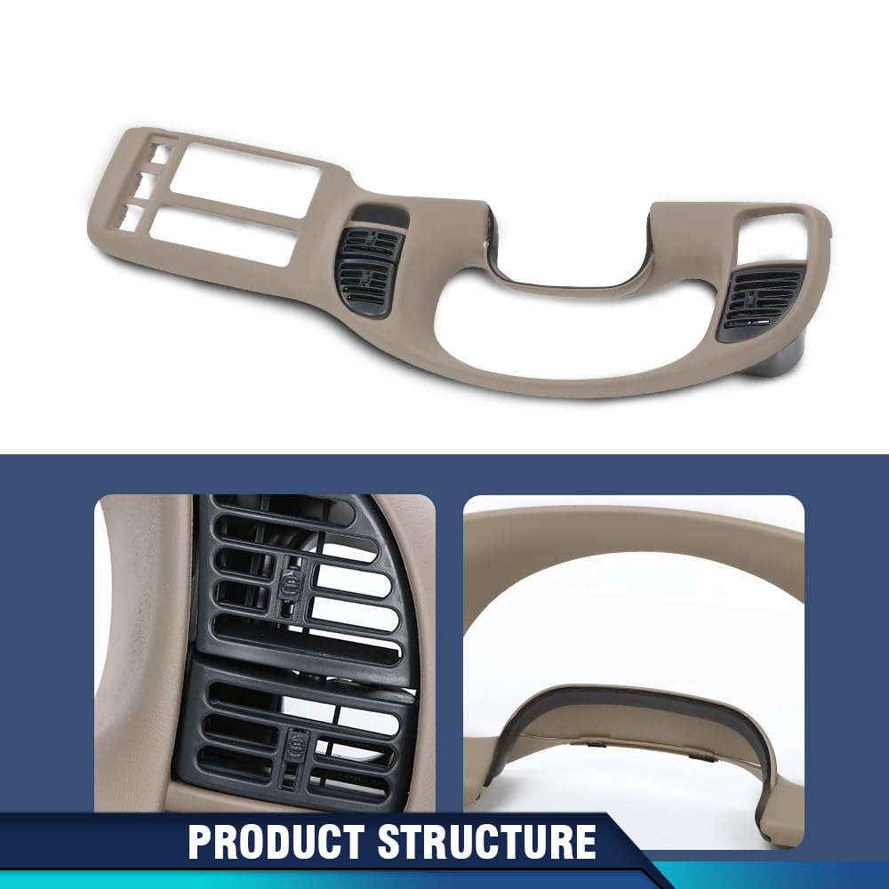 PIT66 Dash Radio Cluster Bezel Fit Chevy Astro GMC Safari 1995-2005 Beige