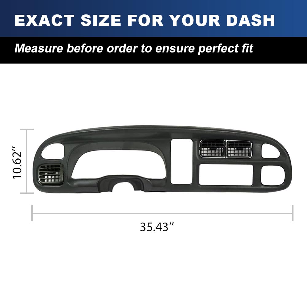 PIT66 Dash Board Bezel Cover w/Vents Fit Dodge Ram 1500 2500 3500 1998-2002