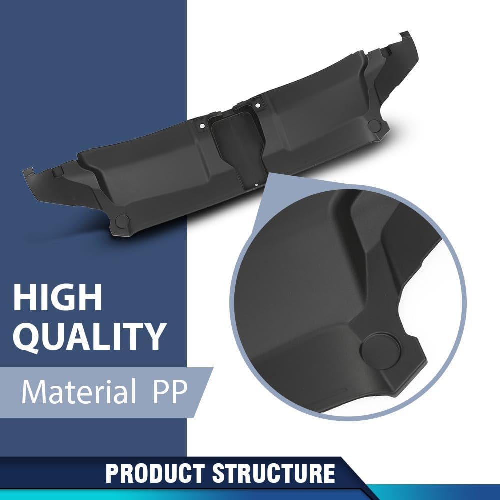PIT66 Upper Radiator Support Cover Direct Replacement Compatible with Audi A6 2012-2015 4G0807081 Black PP