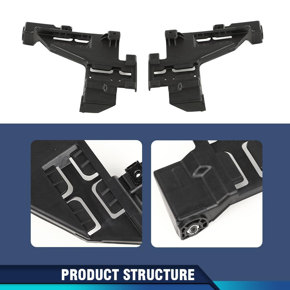 PIT66 Headlight Mount Support Plate Bracket Set Compatible with Audi Q5 (8R) 2009-2012 8R0805607A, 8R0805607B, 8R0805608A, 8R0805608B