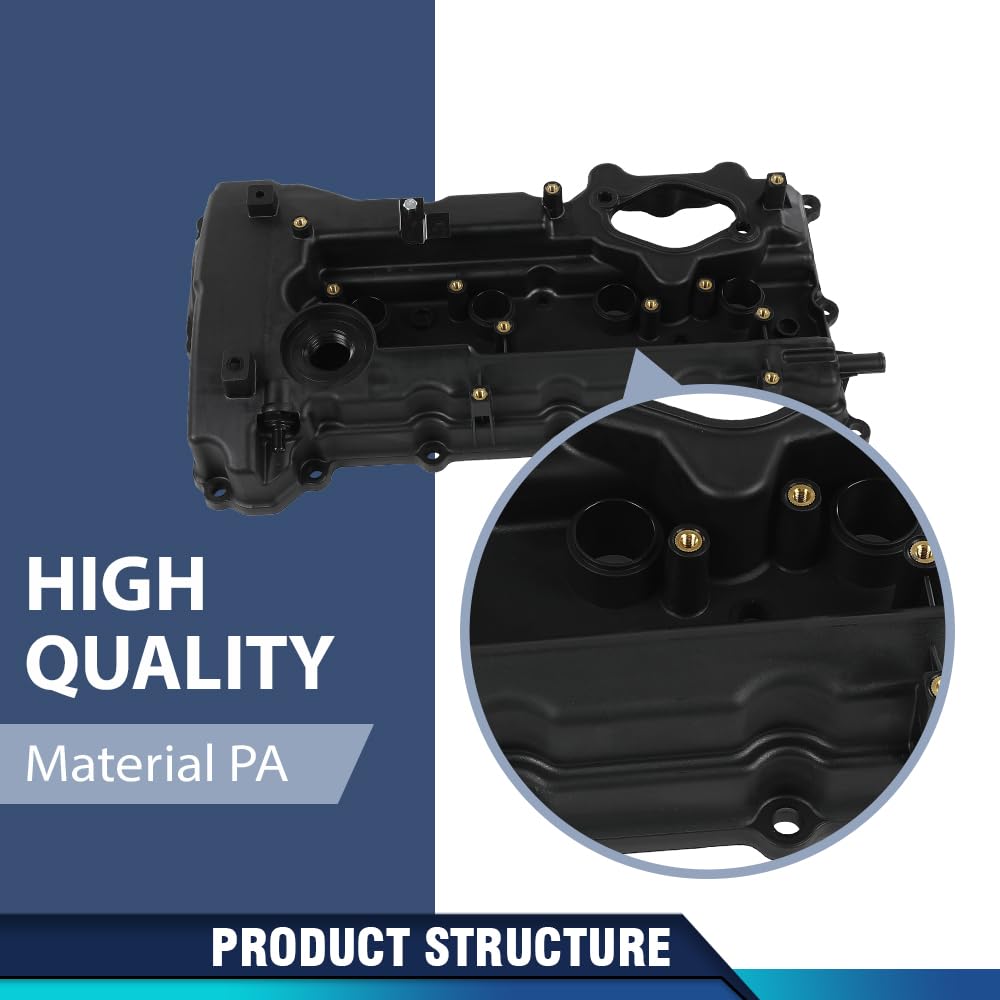 PIT66 Engine Valve Cover w/Gasket Compatible with Hyundai Tucson 2014-2015/ Fit Kia Optima 2011-2015/ Fit Kia Sportage 2011-2016 Black
