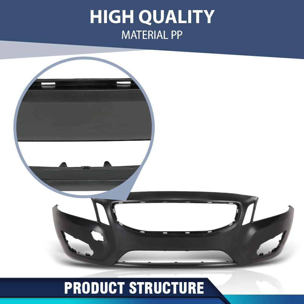 PIT66 Front Bumper Cover Fit Volvo S60 T6 2011-2013, S60 T5 2012 2013 Black
