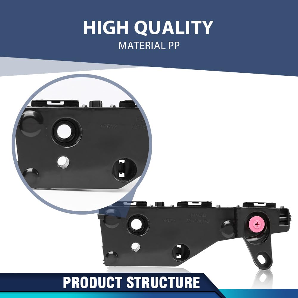 PIT66 Front Left Bumper Bracket Black Fit Toyota Tundra/Sequoia 2022-2025