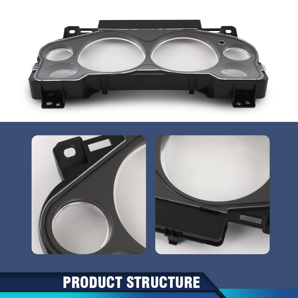 PIT66 Chrome Gauge Cluster Lens Cover Fit Silverado Sierra Tahoe 2007‑2013