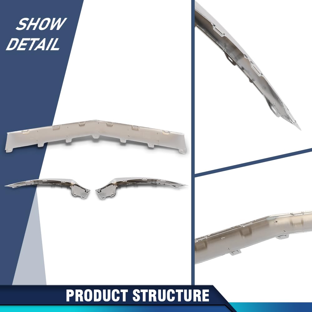 PIT66 Front Bumper Molding Trim 3Pcs
