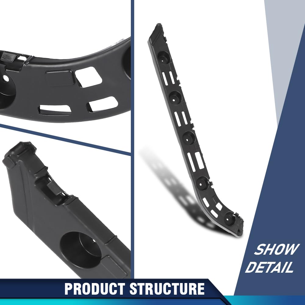 PIT66 Rear Left Side Bumper Guide Bracket Support, Black